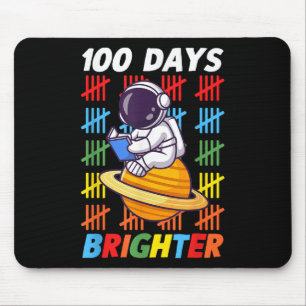 Mousepad 100 Dias Mais Brilhante Astronauta Espacial 100 Di