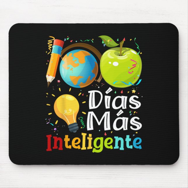 Mousepad 100 Dias Mais Inteligente Professor De Espanhol 10 (Frente)