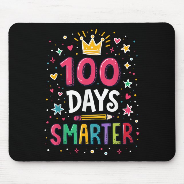Mousepad 100 Dias Mais Inteligente Professora 100.º Dia De  (Frente)