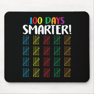 Mousepad 100 dias mais inteligentes contando Hash Marks dia