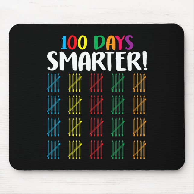 Mousepad 100 dias mais inteligentes contando Hash Marks dia (Frente)