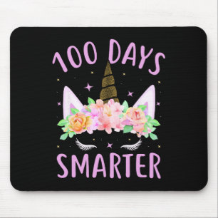 Mousepad 100 Dias Mais Inteligentes Crianças Unicórn Figura