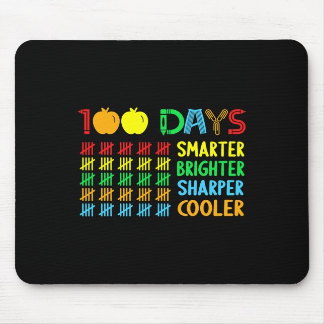 Mousepad 100 dias mais inteligentes e mais inteligentes 100 (Frente)