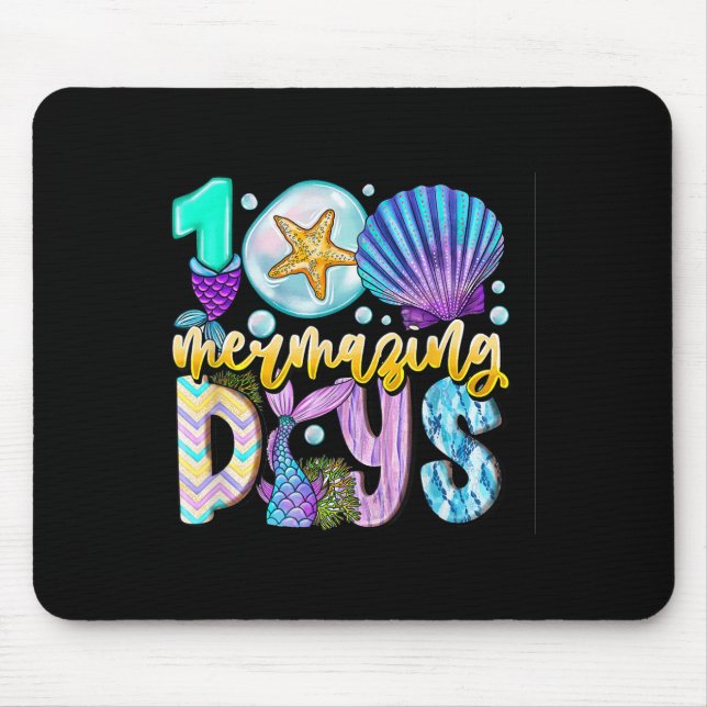 Mousepad 100 Dias Úteis Da Escola 100 Dias De Sereia (Frente)