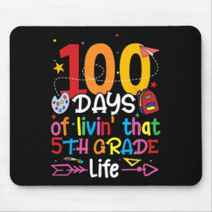 Mousepad 100 Dias Vivendo aquela Vida de 5ª Série Menino Me