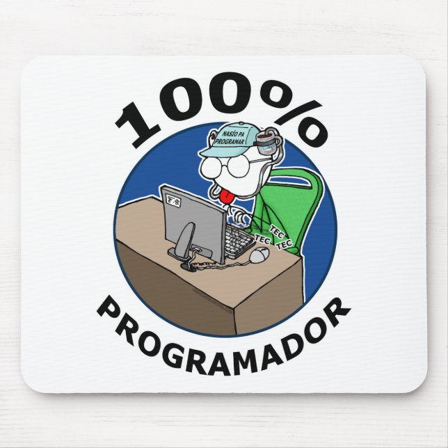 Mousepad 100% Programador (Frente)