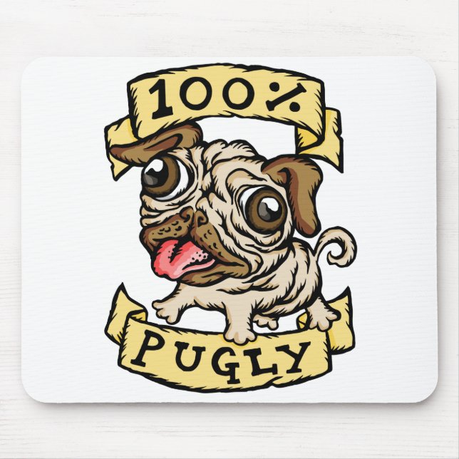 Mousepad 100% Pugly (Frente)