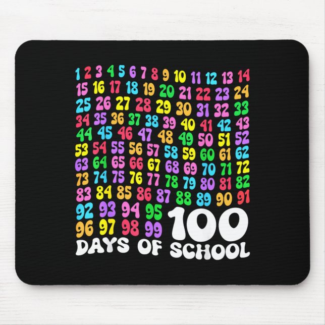 Mousepad 100th Day Of School Teacher Kids 100 Days Math Num (Frente)