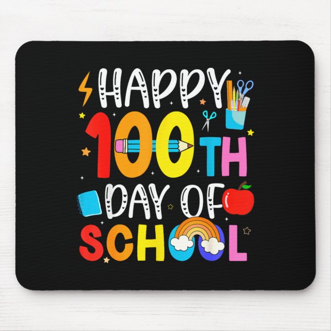 Mousepad 100th Day Of School Teachers Students 100 Days Of  (Frente)