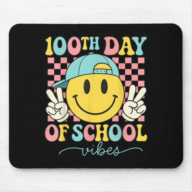 Mousepad 100th Day Of School Vibes 100 Days Teacher Boy Gir (Frente)