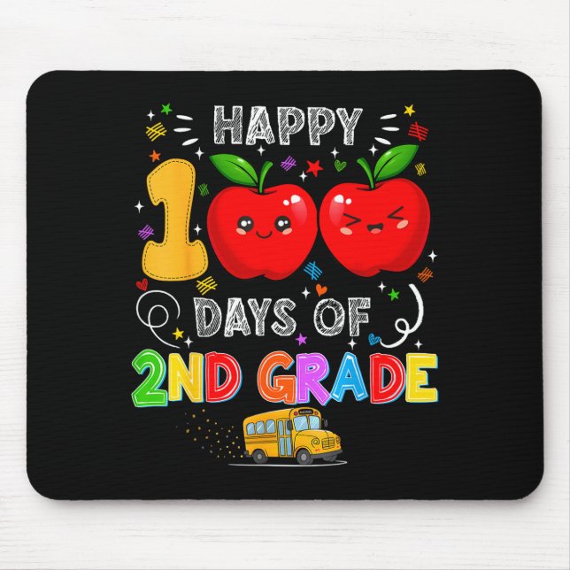 Mousepad 100th Days Of 2nd Grade 100 Days Toddler Girl  (Frente)