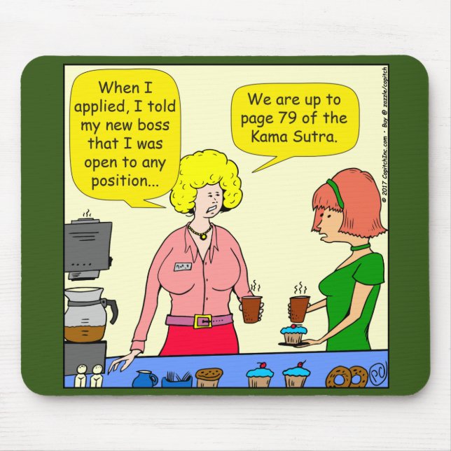 Mousepad 1029 79 posições do cartoon Kama Sutra (Frente)