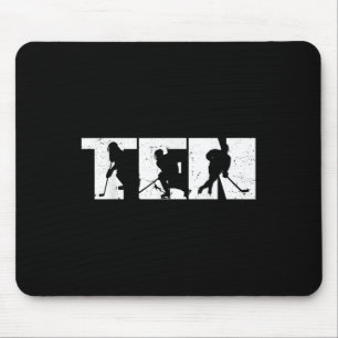 Mousepad 10.º Aniversário Retro Hóquei no Gelo 10 Anos Garo