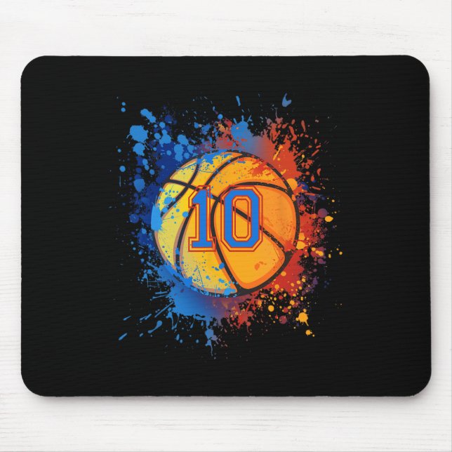 Mousepad 10 Anos De Idade 10º Presente De Basquete De Anive (Frente)