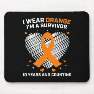 Mousepad 10 anos de Leucemia Livre de Cancer Sobrevivência