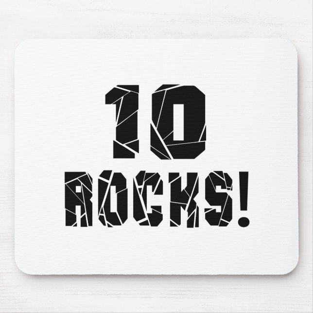 Mousepad 10 designs do aniversário das rochas (Frente)