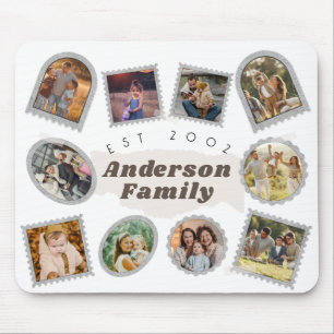 Mousepad 10 Foto: Amor Moderno Da Família Collage Elegante