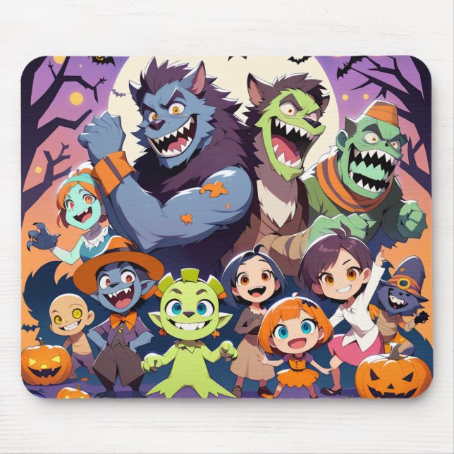 Mousepad 10 melhores PAD de Rato de Halloween (Frente)