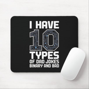 Mousepad 10 Tipos de Piadas de Pai Área de Trabalho de Prog
