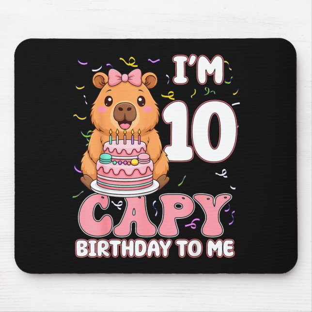 Mousepad 10 Years Old Capy Birthday To Me 10th Birthday Cap (Frente)