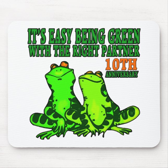 Mousepad 10o Presentes do aniversário de casamento (Frente)