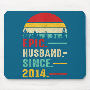 Mousepad 11º Aniversário de Casamento para Ele Arte Épica
