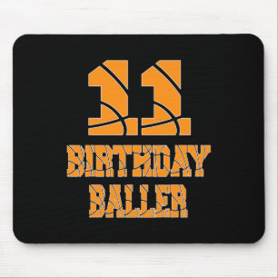 Mousepad 11 Birthday Baller Boy 11 Anos De Basquete T
