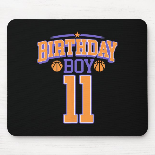 Mousepad 11 Birthday Boy Bysketbyll Com Mais De 11 Anos Bd (Frente)