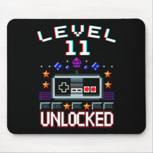 Mousepad 11 Birthday Boy Level 11 Desbloqueou Vídeo Engraça