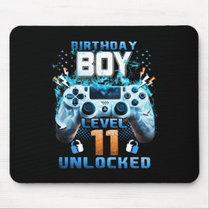 Mousepad 11 Birthday Boys Nível 11 Desbloqueados 11 Anos
