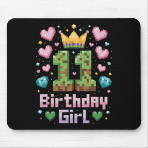 Mousepad 11 Birthday Girl Shirt Jogos Festa 11 Yea