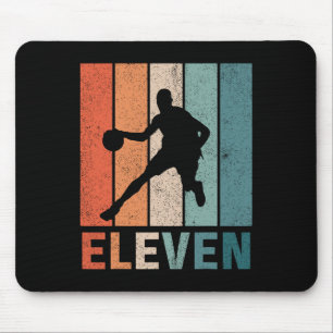 Mousepad 11 Birthday Retro Bysketbyll Amantes Meninos 11