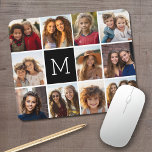 Mousepad 11 Monograma Personalizado de Colagem de Instagram<br><div class="desc">Preto e branco - Use até 11 fotos quadradas para criar um presente exclusivo e pessoal. Ou você pode ficar com o filhote hipster e fazer uma moda. Se precisar ajustar as fotos,  clique na ferramenta personalizar para fazer alterações.</div>