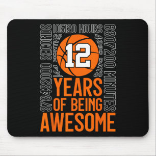 Mousepad 12 Anos Sendo Incrível Sketll 12º Aniversário