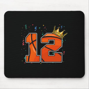 Mousepad 12 Birthday Bysketbyll Grande Número 12 Anos