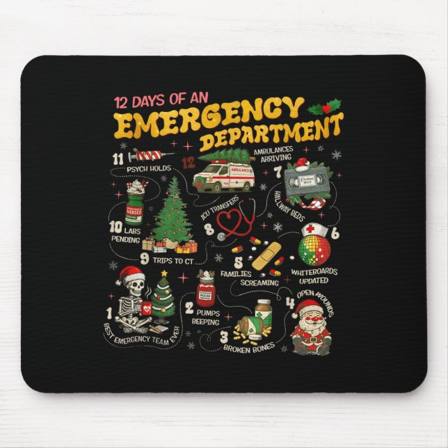 Mousepad 12 Days Of An Emergency Department, Er Nurse Chris (Frente)
