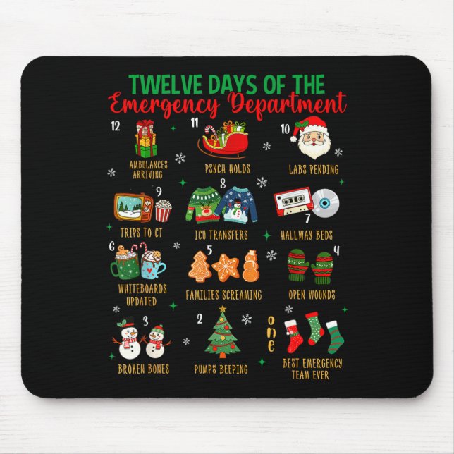 Mousepad 12 Days Of An Emergency Department Er Nurse Christ (Frente)