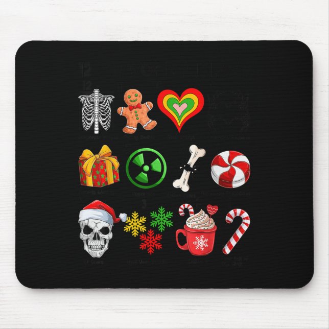 Mousepad 12 Days Of Radiology Xray Tech Ct Mri Merry Christ (Frente)