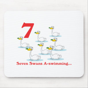 Mousepad 12 dias sete cisnes a nadar