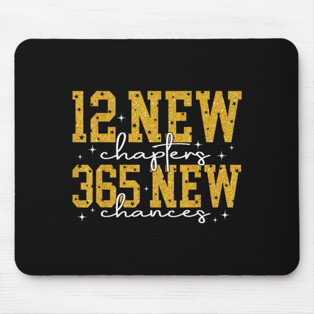 Mousepad 12 New Chapters 365 New Chances Happy New Year Par (Frente)