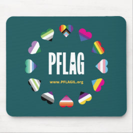 Mousepad 12 Placa do Mouse PFLAG no Círculo do Coração