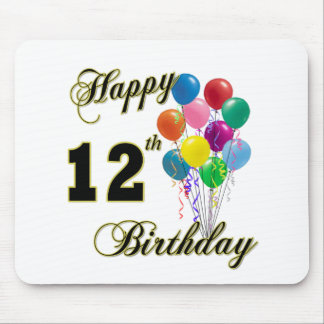 Mousepad 12os presentes de aniversário e roupa felizes do