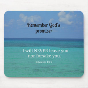 Mousepad 13:5 dos hebraicos eu nunca deixá-lo-ei nem forsa