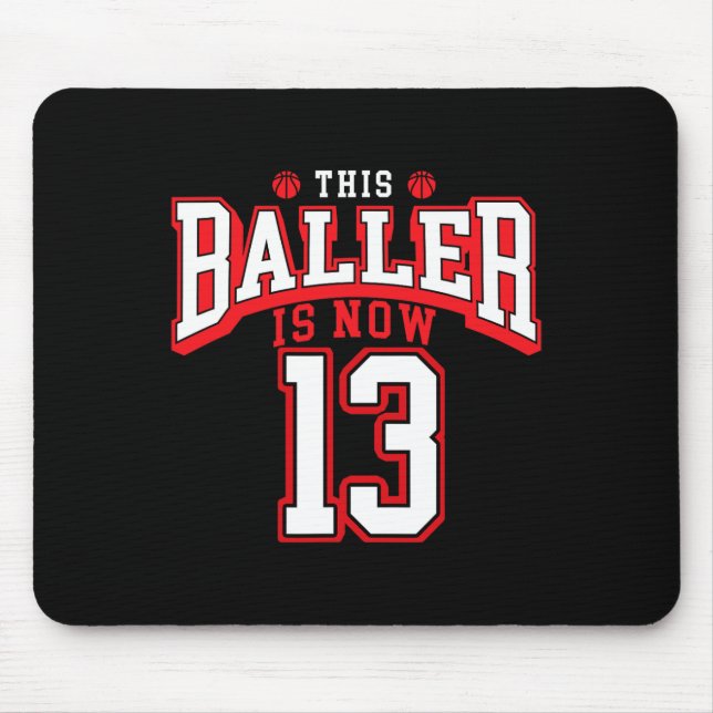 Mousepad 13 Birthday Bysketbyll Com Mais De 13 Anos (Frente)