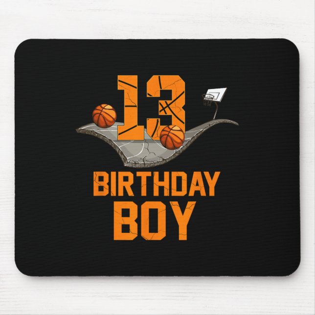 Mousepad 13 Birthday Bysketbyll Jersey 13 anos (Frente)
