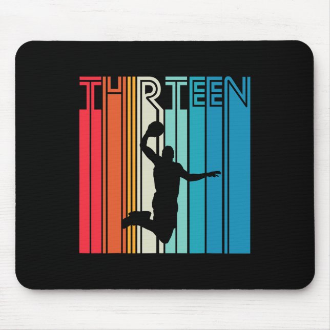 Mousepad 13 Birthday Bysketbyll Lover Gift 13 Anos R (Frente)