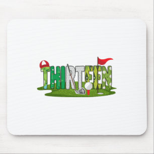 Mousepad 13 Birthday Golf Theme 13 Anos Crianças Esportes P
