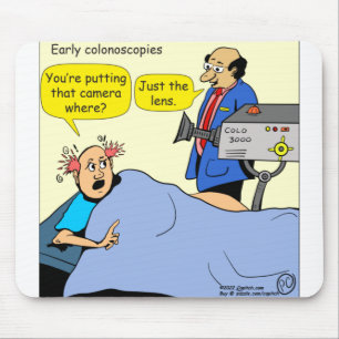 Mousepad 1406 Cartoon de colonoscopia