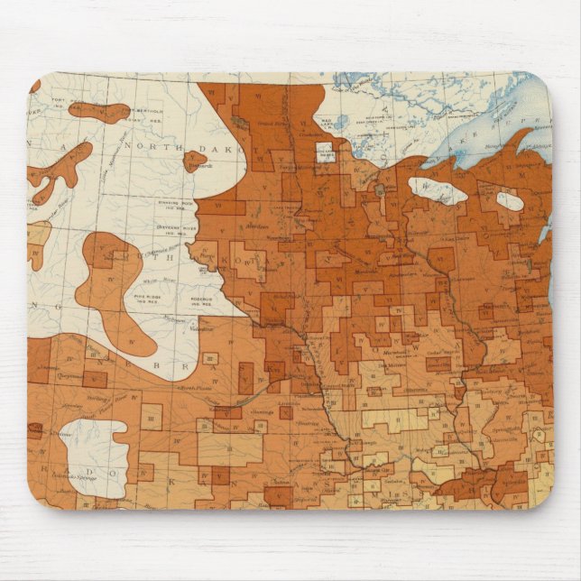 Mousepad 15 Proporção de parentesco estrangeiro branco 1890 (Frente)