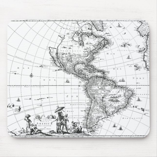 Mousepad 1671 Mapa Totius Americae Descrição (Frente)